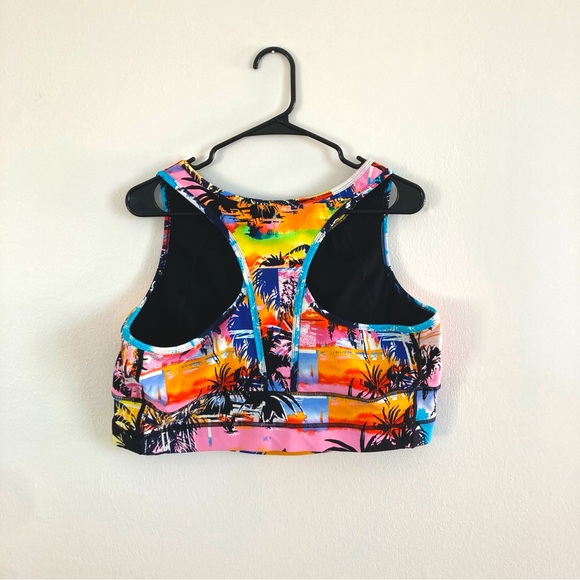 Torrid Active set sports bra and capri leggings Palm Tree Paradise - Picture 7 of 13